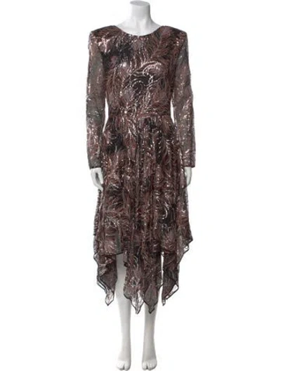 Pre-owned Etro Silk Long Dress In Multi