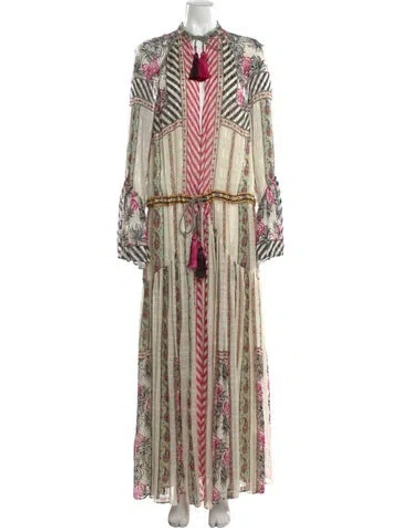 Pre-owned Etro Silk Long Dress In Neutral