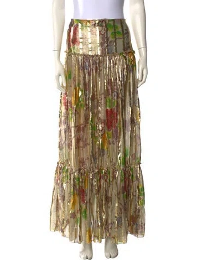Pre-owned Etro Silk Long Skirt