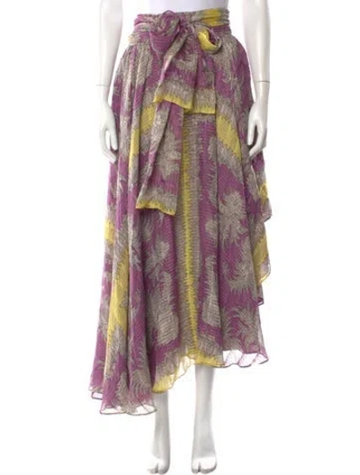 Pre-owned Etro Silk Long Skirt In Blue
