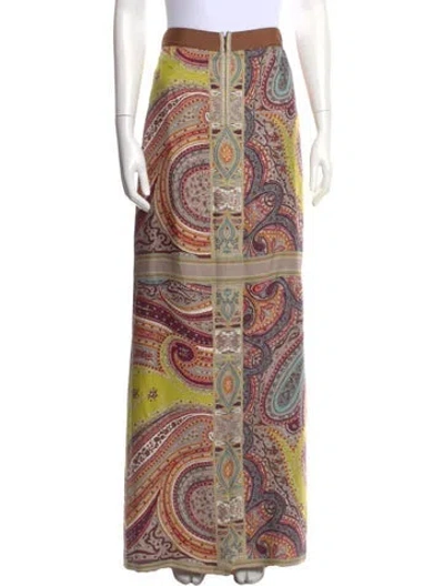 Pre-owned Etro Silk Long Skirt In Multi