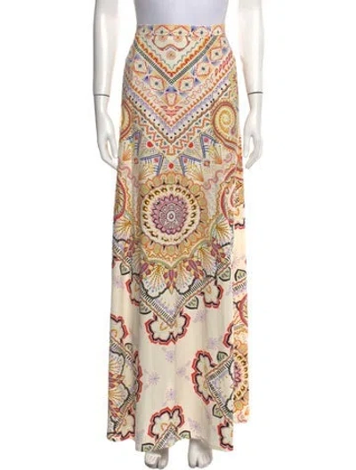 Pre-owned Etro Silk Long Skirt In Neutral