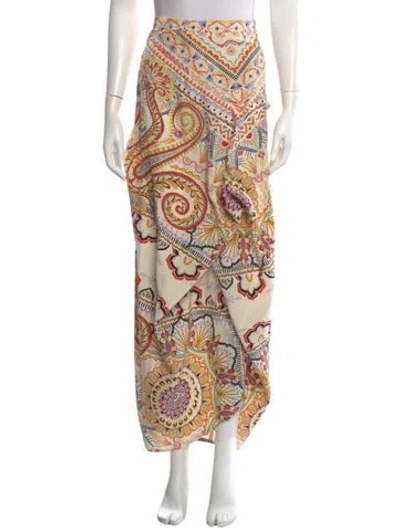 Pre-owned Etro Silk Long Skirt In Neutrals