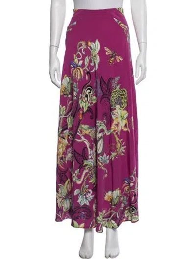 Pre-owned Etro Silk Long Skirt In Purple