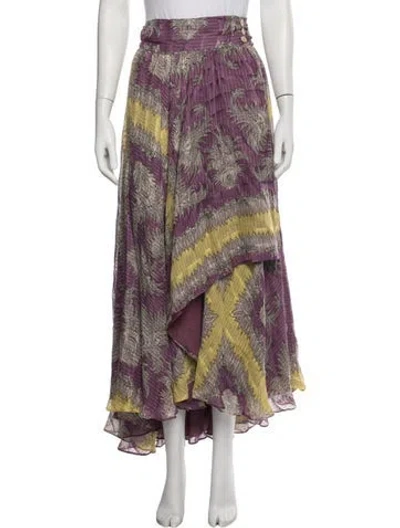 Pre-owned Etro Silk Long Skirt In Purple