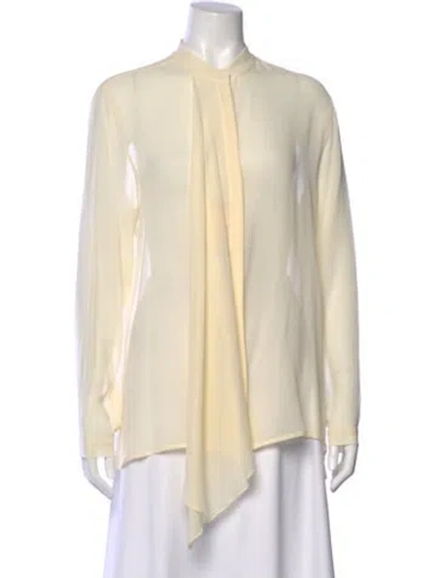Pre-owned Etro Silk Long Sleeve Blouse In Neutral
