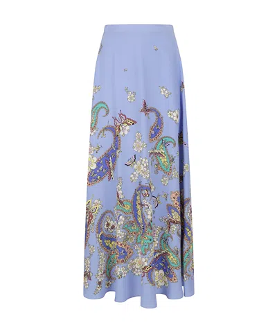 ETRO ETRO PAISLEY PRINTED A-LINE MIDI SKIRT