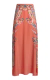 Etro Silk Maxi Skirt In Multi