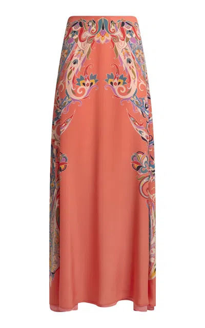 Etro Silk Maxi Skirt In Multi