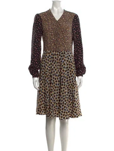 Pre-owned Etro Silk Midi Length Dress In Black