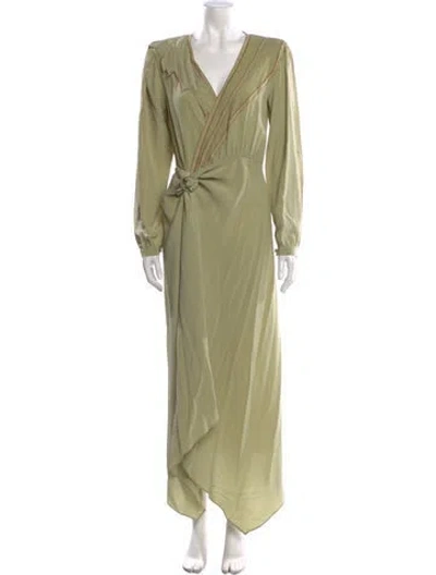 Pre-owned Etro Silk Midi Length Dress In Green