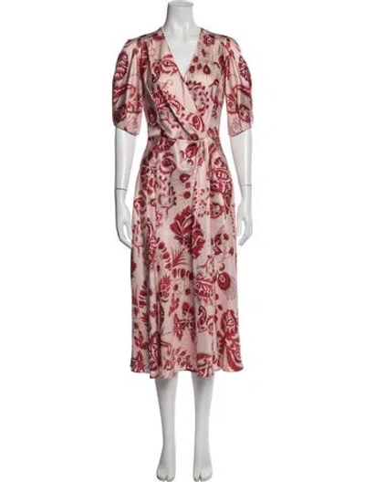 Pre-owned Etro Silk Midi Length Dress In Neutral