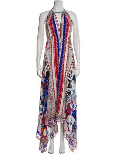 Pre-owned Etro Silk Midi Length Dress In Red