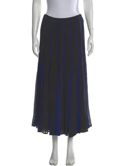 Pre-owned Etro Silk Midi Length Skirt In Gray