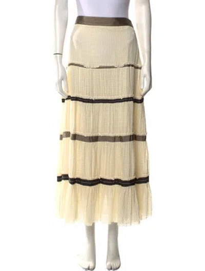 Pre-owned Etro Silk Midi Length Skirt In Neutral