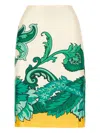 Etro Printed High Waist Knee-length Skirt