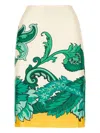Etro Printed High Waist Knee-length Skirt In Multicolour