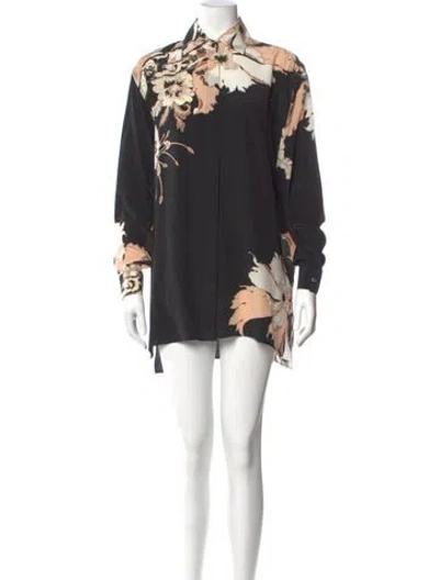 Pre-owned Etro Silk Mini Dress In Black