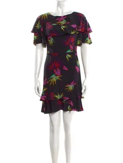 Pre-owned Etro Silk Mini Dress In Black