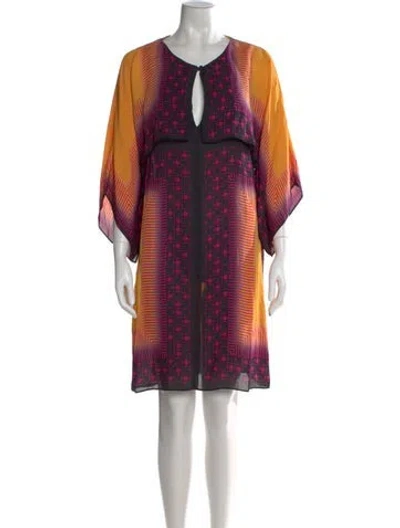 Pre-owned Etro Silk Mini Dress In Black
