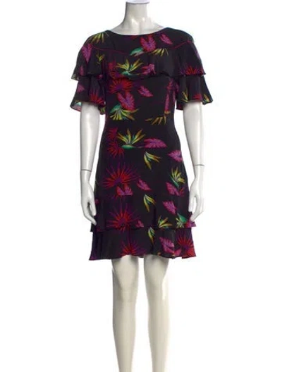 Pre-owned Etro Silk Mini Dress In Black