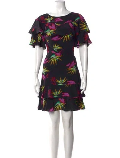 Pre-owned Etro Silk Mini Dress In Black