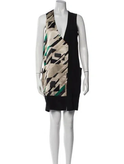Pre-owned Etro Silk Mini Dress In Black