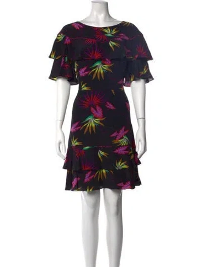 Pre-owned Etro Silk Mini Dress In Black