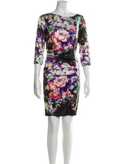 Pre-owned Etro Silk Mini Dress In Green