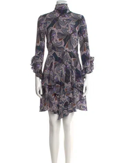 Pre-owned Etro Silk Mini Dress In Multi
