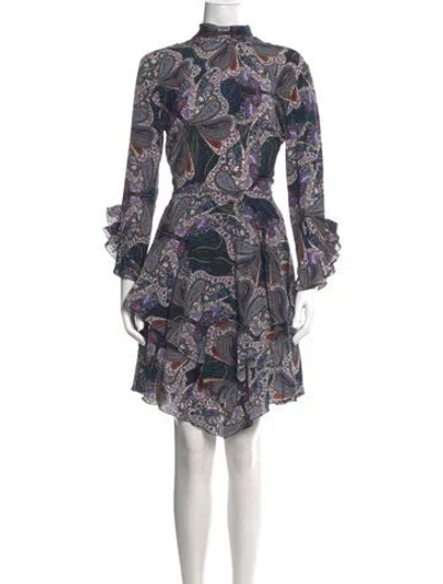 Pre-owned Etro Silk Mini Dress In Multicolor