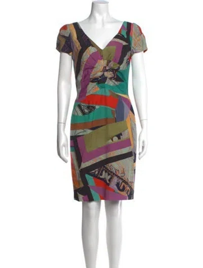 Pre-owned Etro Silk Mini Dress In Multicolor