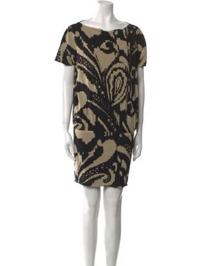 Pre-owned Etro Silk Mini Dress In Neutral