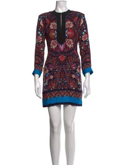 Pre-owned Etro Silk Mini Dress In Pink