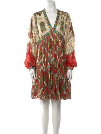 Pre-owned Etro Silk Mini Dress W/ Tags