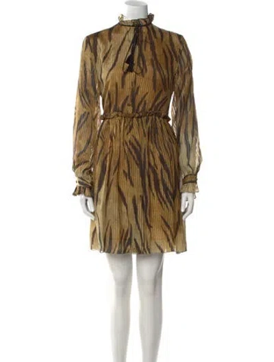 Pre-owned Etro Silk Mini Dress W/ Tags In Multi