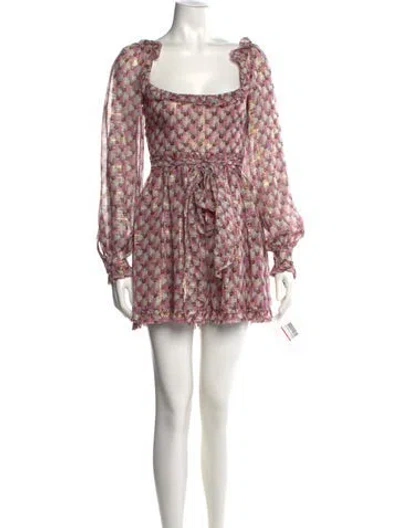 Pre-owned Etro Silk Mini Dress W/ Tags In Pink