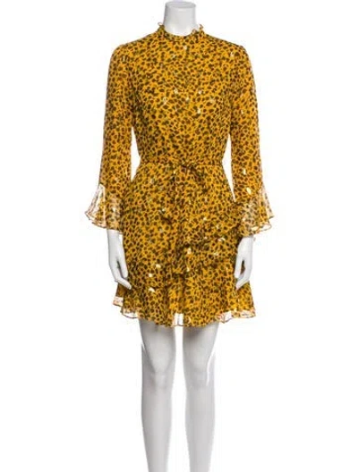 Pre-owned Etro Silk Mini Dress In Yellow