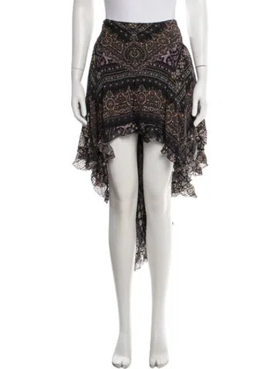 Pre-owned Etro Silk Mini Skirt In Black