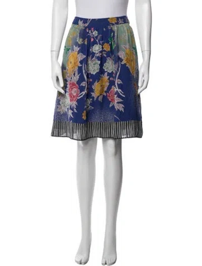 Pre-owned Etro Silk Mini Skirt In Green