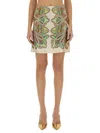 Etro Silk Mini Skirt In Multi