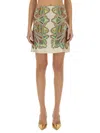 Etro Silk Mini Skirt In Multicolour