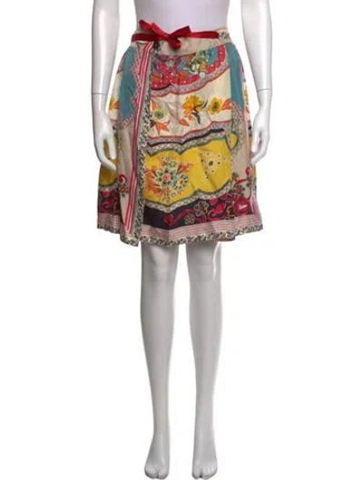 Pre-owned Etro Silk Mini Skirt In Neutrals