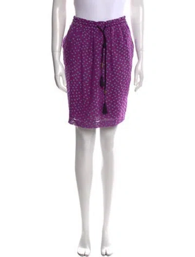 Pre-owned Etro Silk Mini Skirt In Purple