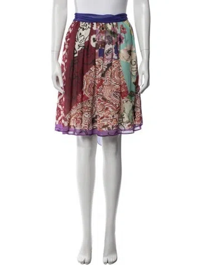 Pre-owned Etro Silk Mini Skirt In Purple