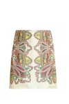 Etro Silk Mini Skirt In White