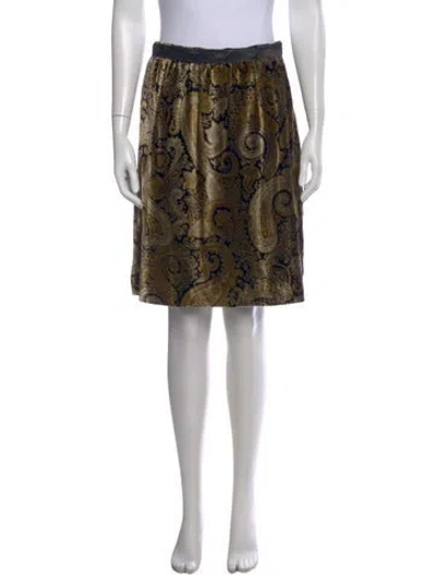 Pre-owned Etro Silk Mini Skirt In Yellow