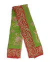 Etro Silk Multicolor Scarf (authentic Pre-loved) In Green