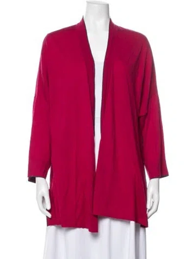 Pre-owned Etro Silk Open Front Sweater In Pink