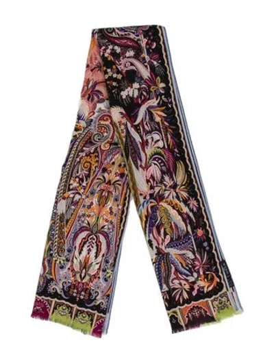 Pre-owned Etro Silk Paisley Print Bandeau In Blue